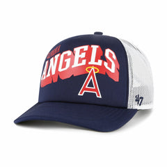 Los Angeles Angels Meander Foam Trucker Snapback Hat Navy | 47 brand