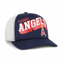 Los Angeles Angels Meander Foam Trucker Snapback Hat Navy | 47 brand