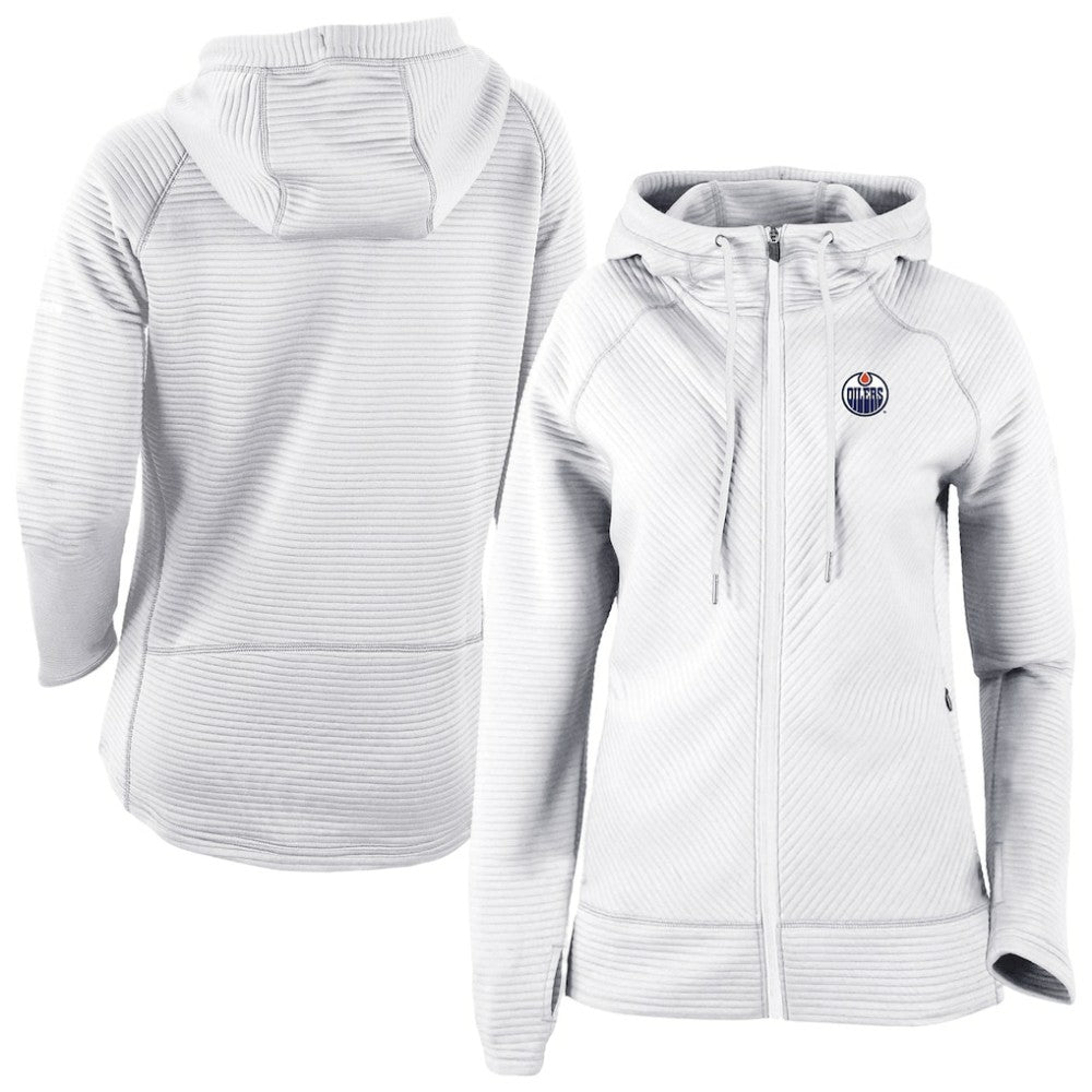Edmonton Oilers Columbia Omni-Wick Pack It Up Full-Zip Jacket White