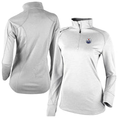 Edmonton Oilers Columbia Women's Omni-Wick Shotgun 2.0 Quarter-Zip Pullover Top White
