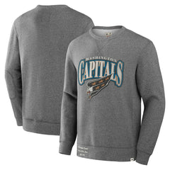 Washington Capitals Fanatics Decades Collection Legendary Fleece Pullover Sweatshirt Heather Gray