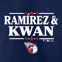 Jose Ramirez & Steven Kwan Cleveland Guardians Election Player T-Shirt Navy