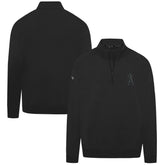 Los Angeles Angels Levelwear Murray Nightfall Quarter-Zip Top Black