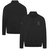 Seattle Mariners Levelwear Murray Nightfall Quarter-Zip Top Black