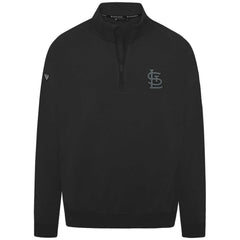 St. Louis Cardinals Levelwear Murray Nightfall Quarter-Zip Top Black