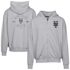 New York Mets Levelwear Uphill Abyssal Full-Zip Hoodie Gray