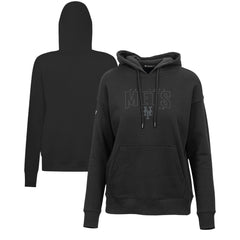 New York Mets Levelwear Women's Adorn Darkmoon Pullover Hoodie Black