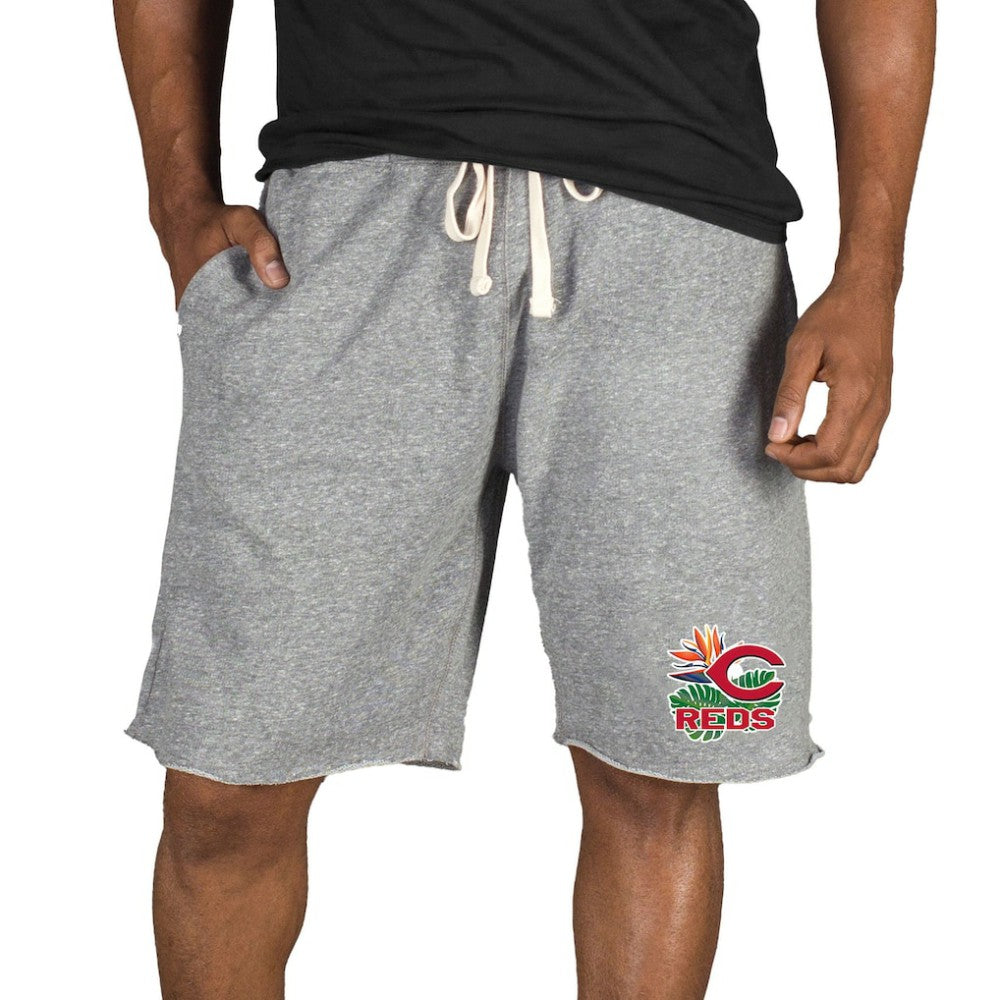 Cincinnati Reds Concepts Sport Mainstream Tri-Blend Shorts Gray