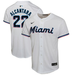 Sandy Alcantara Miami Marlins Youth Home Game Player Jersey White | Nike