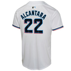 Sandy Alcantara Miami Marlins Youth Home Game Player Jersey White | Nike