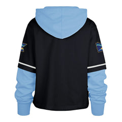 Minnesota Twins Women's City Connect Shortstop Cropped Pullover Hoodie Navy | 47 brand