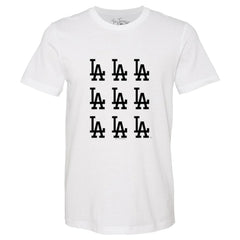 Los Angeles Dodgers Tiny Turnip Women's Logo Grid T-Shirt White