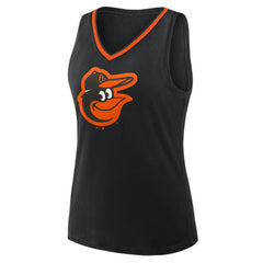 Baltimore Orioles Women's Plus Sized Stellar Win V-Neck Tank Top Black
