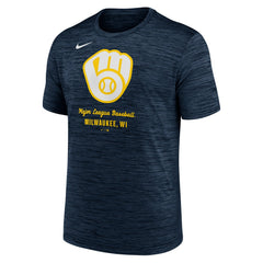 Milwaukee Brewers Velocity Dri-FIT T-Shirt Navy | Nike