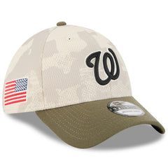 Washington Nationals 2025 Armed Forces Day 39THIRTY Flex Hat Light Beige/Olive | New Era