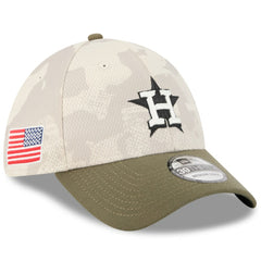 Houston Astros 2025 Armed Forces Day 39THIRTY Flex Hat Light Beige/Olive | New Era