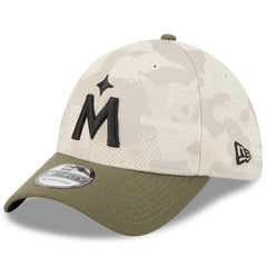 Minnesota Twins 2025 Armed Forces Day 39THIRTY Flex Hat Light Beige/Olive | New Era