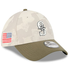Seattle Mariners 2025 Armed Forces Day 39THIRTY Flex Hat Light Beige/Olive | New Era