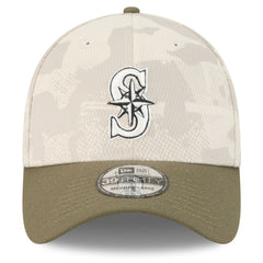Seattle Mariners 2025 Armed Forces Day 39THIRTY Flex Hat Light Beige/Olive | New Era