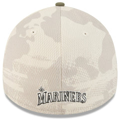 Seattle Mariners 2025 Armed Forces Day 39THIRTY Flex Hat Light Beige/Olive | New Era