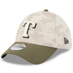 Texas Rangers 2025 Armed Forces Day 39THIRTY Flex Hat Light Beige/Olive | New Era