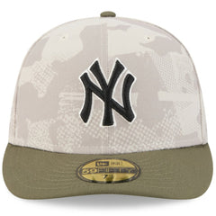 New York Yankees 2025 Armed Forces Day 59FIFTY Fitted Hat Light Beige/Olive | New Era