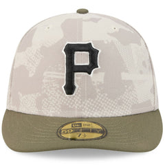 Pittsburgh Pirates 2025 Armed Forces Day 59FIFTY Fitted Hat Light Beige/Olive | New Era