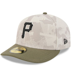 Pittsburgh Pirates 2025 Armed Forces Day 59FIFTY Fitted Hat Light Beige/Olive | New Era