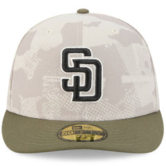 San Diego Padres 2025 Armed Forces Day 59FIFTY Fitted Hat Light Beige/Olive | New Era