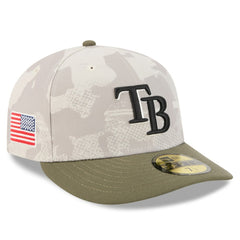 Tampa Bay Rays 2025 Armed Forces Day 59FIFTY Fitted Hat Light Beige/Olive | New Era