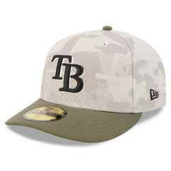 Tampa Bay Rays 2025 Armed Forces Day 59FIFTY Fitted Hat Light Beige/Olive | New Era