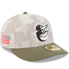 Baltimore Orioles 2025 Armed Forces Day 59FIFTY Fitted Hat Light Beige/Olive | New Era