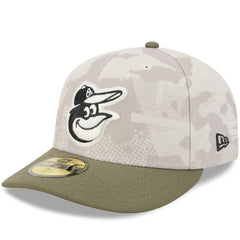 Baltimore Orioles 2025 Armed Forces Day 59FIFTY Fitted Hat Light Beige/Olive | New Era