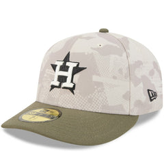 Houston Astros 2025 Armed Forces Day 59FIFTY Fitted Hat Light Beige/Olive | New Era