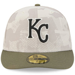 Kansas City Royals 2025 Armed Forces Day 59FIFTY Fitted Hat Light Beige/Olive | New Era