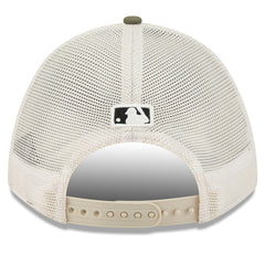Miami Marlins 2025 Armed Forces Day 9FORTY M-Crown A-Frame Adjustable Hat Light Beige/Olive | New Era