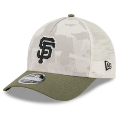 San Francisco Giants 2025 Armed Forces Day 9FORTY M-Crown A-Frame Adjustable Hat Light Beige/Olive | New Era