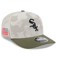 Chicago White Sox 2025 Armed Forces Day 9SEVENTY Stretch-Snap Hat Light Beige/Olive | New Era