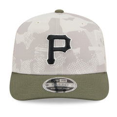 Pittsburgh Pirates 2025 Armed Forces Day 9SEVENTY Stretch-Snap Hat Light Beige/Olive | New Era