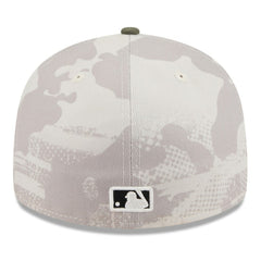 Seattle Mariners 2025 Armed Forces Day Low Profile 59FIFTY Fitted Hat Light Beige/Olive | New Era