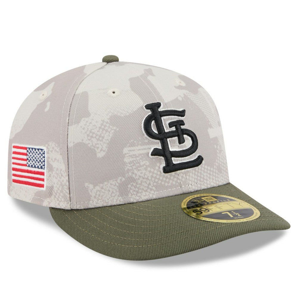St. Louis Cardinals 2025 Armed Forces Day Low Profile 59FIFTY Fitted Hat Light Beige/Olive | New Era