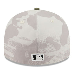 Chicago Cubs 2025 Armed Forces Day Low Profile 59FIFTY Fitted Hat Light Beige/Olive | New Era