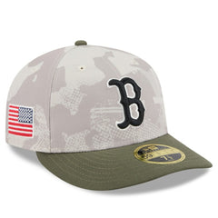 Boston Red Sox 2025 Armed Forces Day Low Profile 59FIFTY Fitted Hat Light Beige/Olive | New Era