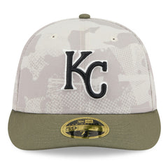 Kansas City Royals 2025 Armed Forces Day Low Profile 59FIFTY Fitted Hat Light Beige/Olive | New Era