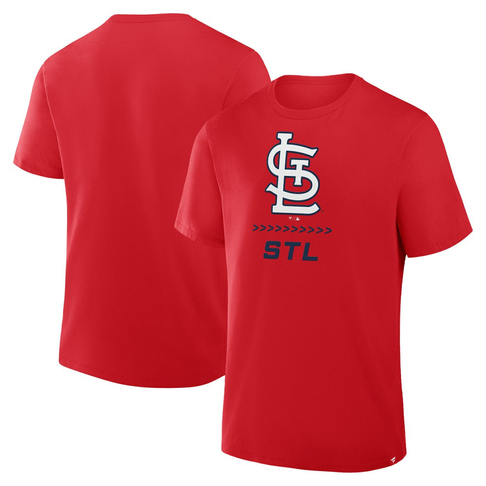 St. Louis Cardinals Clubhouse Legacy Side Swipe T-Shirt Red