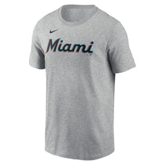 Sandy Alcantara Miami Marlins Fuse Name & Number T-Shirt Heather Gray | Nike