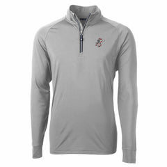 Cincinnati Reds Cutter & Buck Adapt Eco Knit Stretch Recycled Big & Tall Quarter-Zip Pullover Top Gray