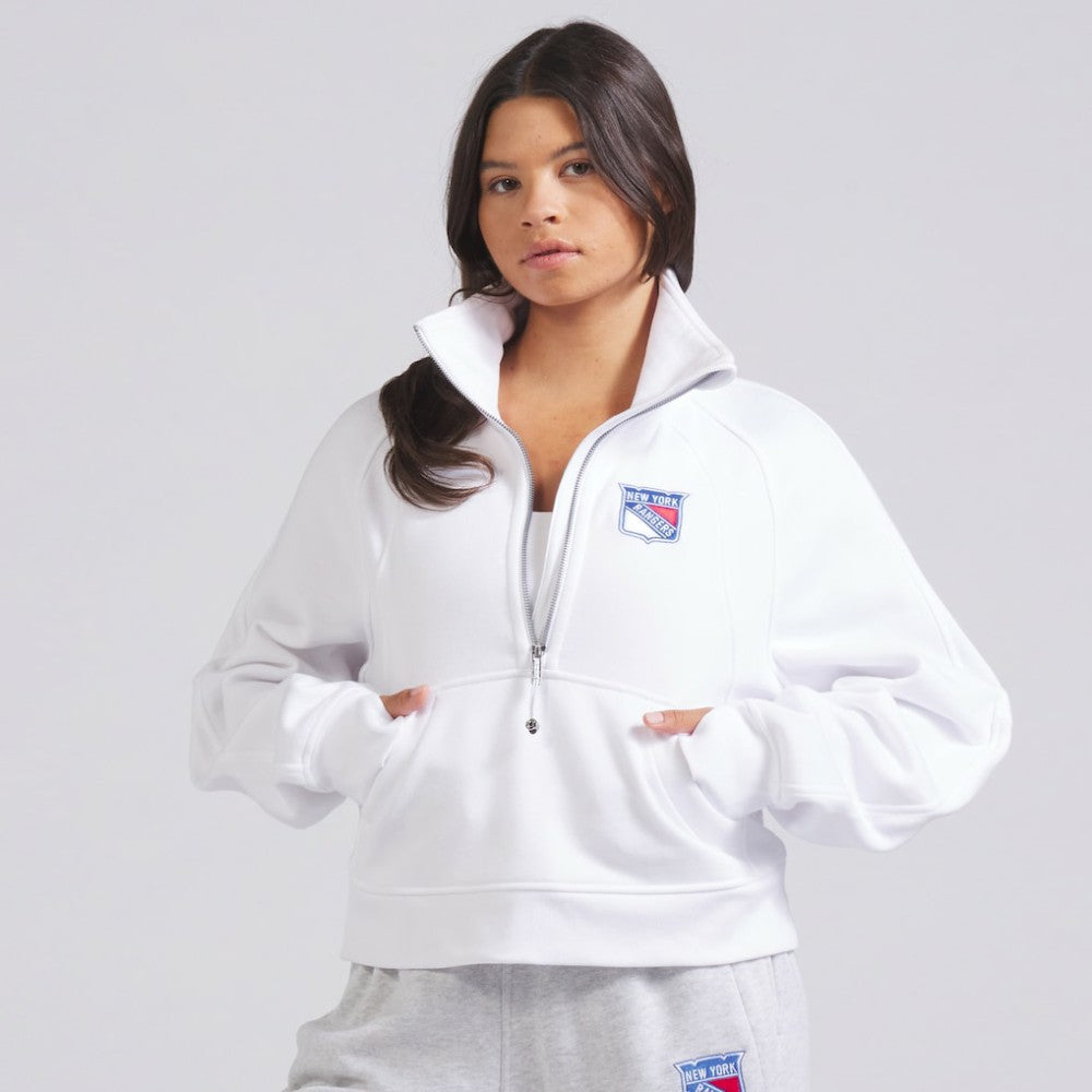 New York Rangers lululemon Women's Scuba Oversized Half Zip Top White