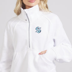 Seattle Kraken lululemon Women's Scuba Oversized Half Zip Top White