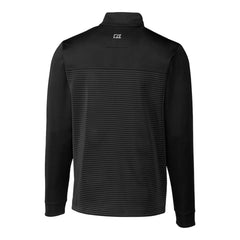 Los Angeles Dodgers Cutter & Buck Big & Tall Traverse Stripe Stretch DryTec Quarter-Zip Top Black